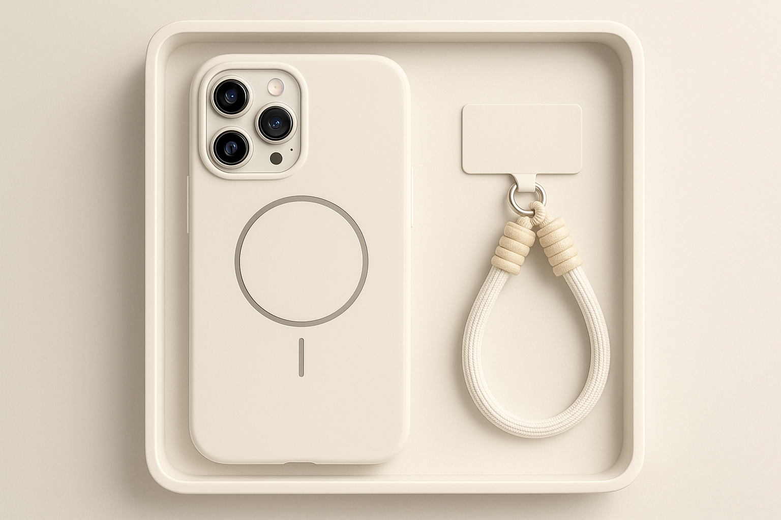 Cream Liquid Silicone iPhone Case