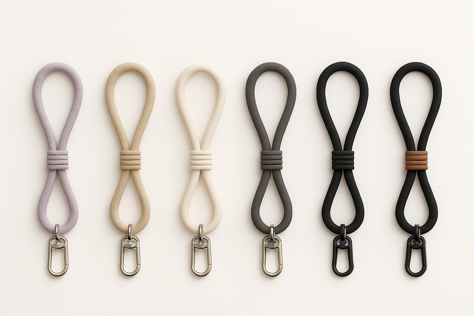 Phone Lanyards with Metal Clips - Various Colors
