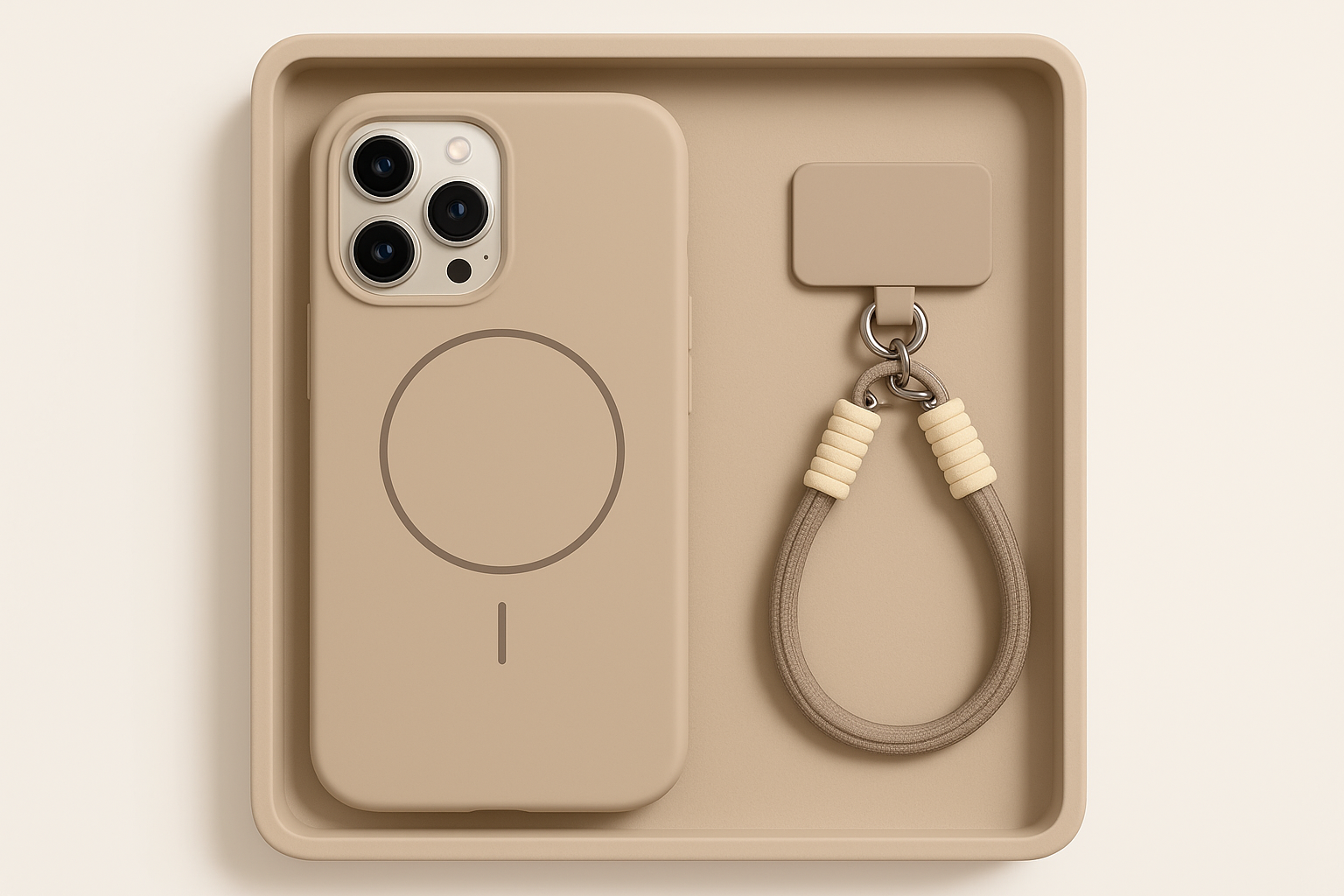 Warm Beige Liquid Silicone iPhone Case